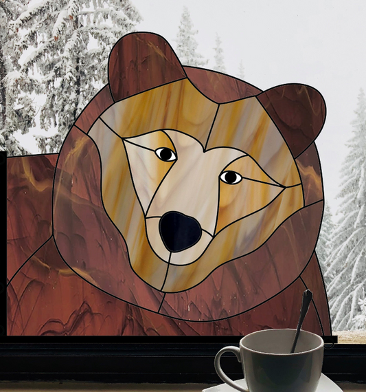 Big Bear Buddy Stained Glass Pattern