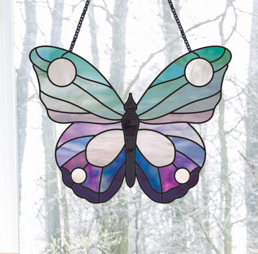 Elegant Butterfly Stained Glass Pattern