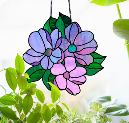 Bundle of Flowers Stained Glass Pattern