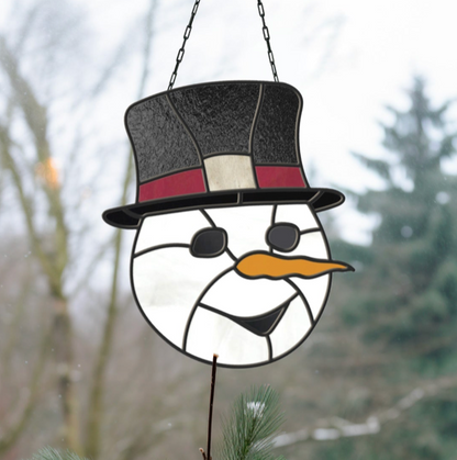 Snowman Stained Glass Pattern