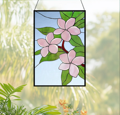 Plumeria Stained Glass Pattern