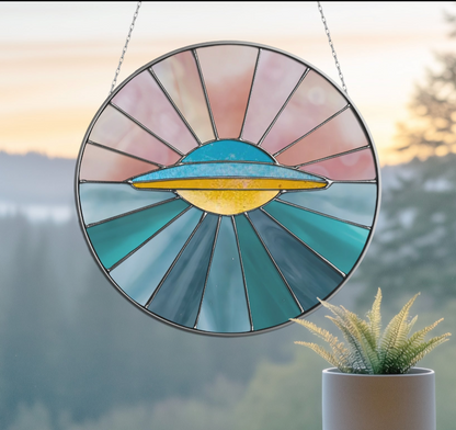 UFO Round Stained Glass Pattern