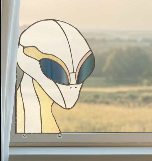 Stained Glass Alien Pattern