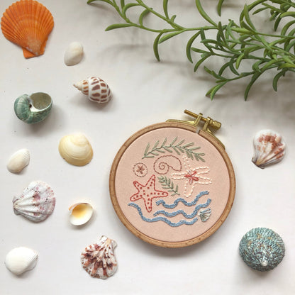 Seaside Treasures - Beach Embroidery Kit for Beginners