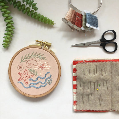 Seaside Treasures - Beach Embroidery Kit for Beginners