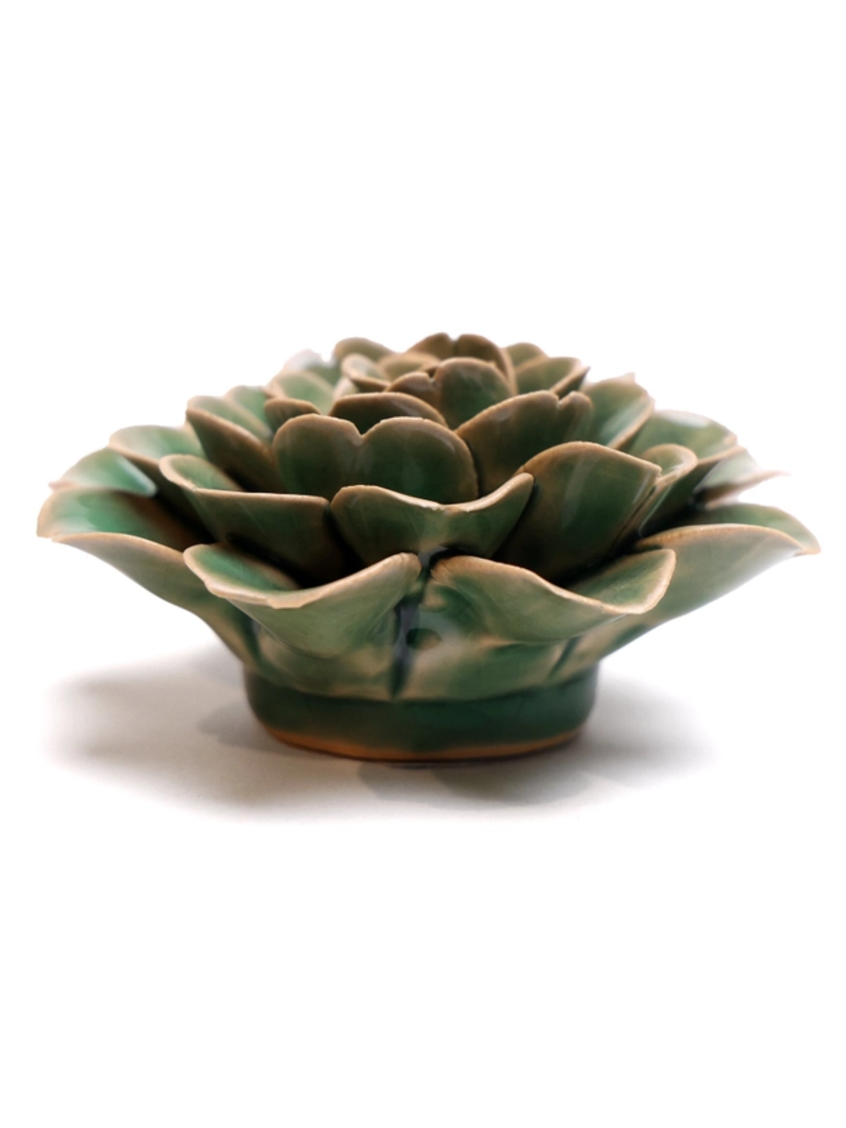 Ceramic Small Green Tea Rose - Sculpture from Ash & Rose