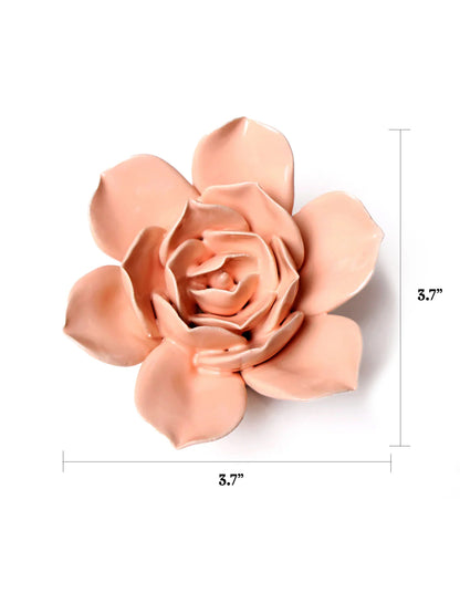 Ceramic Small Pink Flower - Sculpture from Ash & Rose