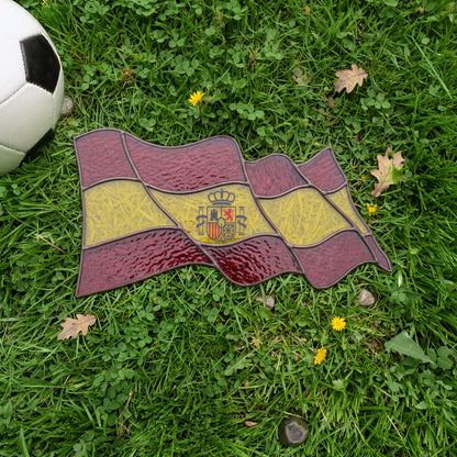 Spanish Flag Stained Glass Pattern: Spain Suncatcher Design (PNG, SVG & PDF Digital Download)