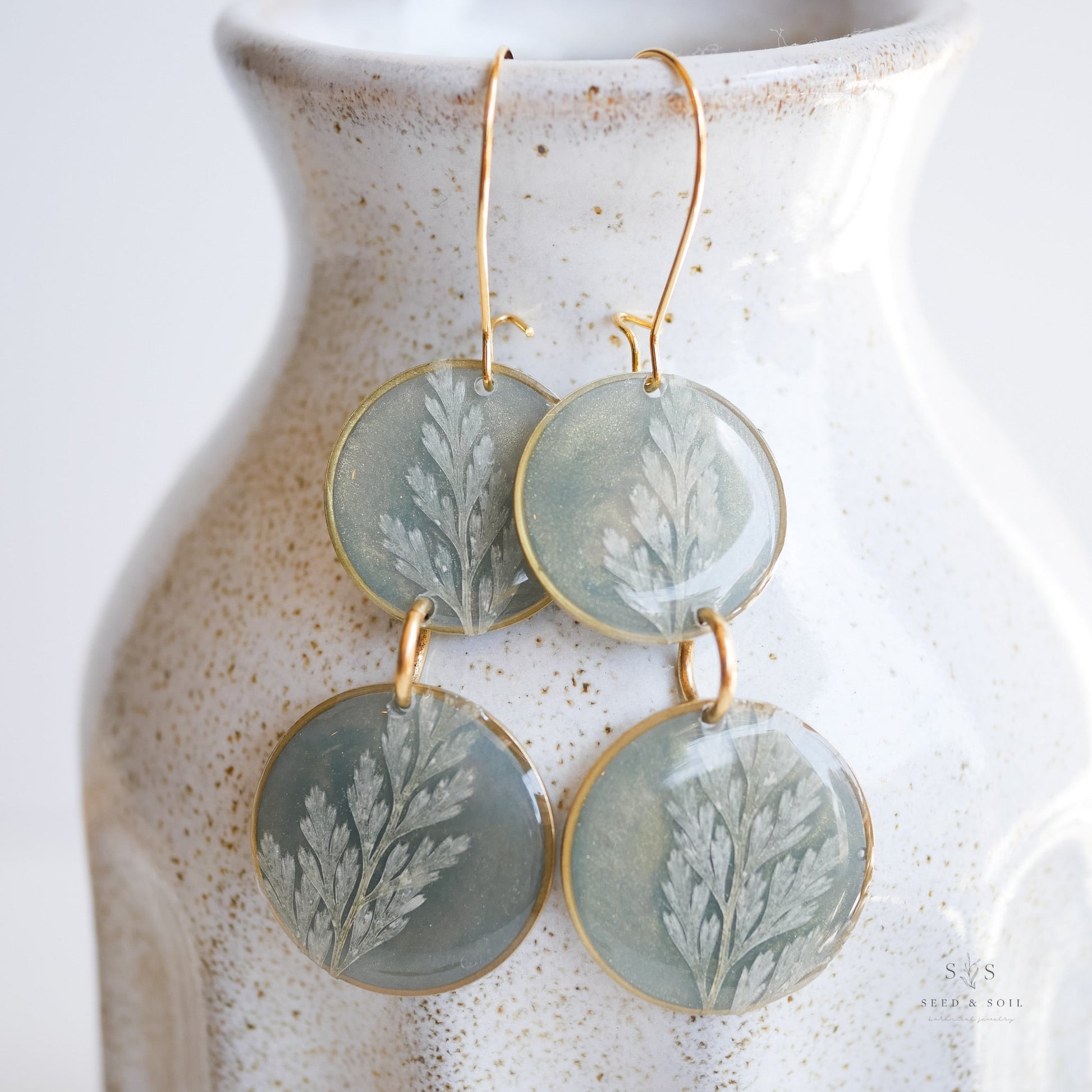 Emerald Fern Boho Babe Earrings - Earrings from Seed&SoilShop