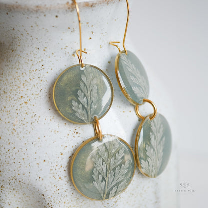 Emerald Fern Boho Babe Earrings - Earrings from Seed&SoilShop