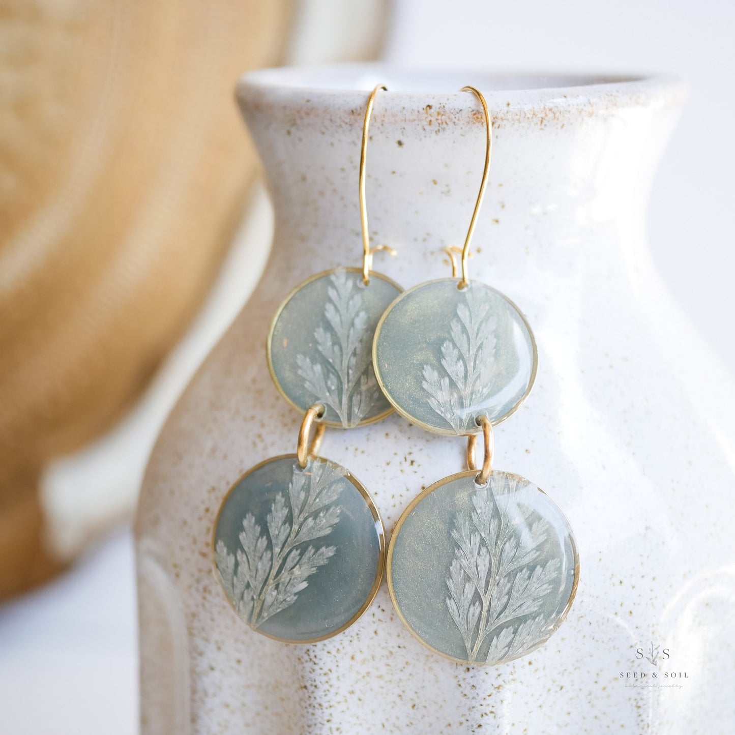 Emerald Fern Boho Babe Earrings - Earrings from Seed&SoilShop