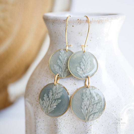 Emerald Fern Boho Babe Earrings - Earrings from Seed&SoilShop