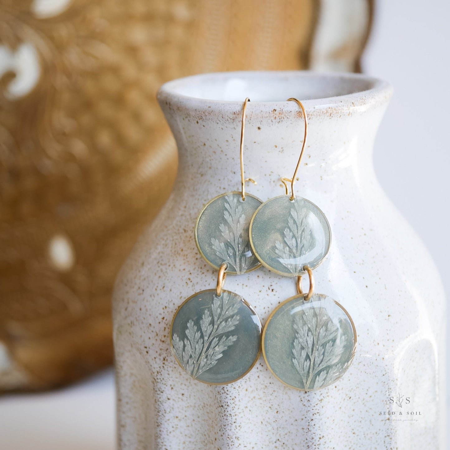 Emerald Fern Boho Babe Earrings - Earrings from Seed&SoilShop