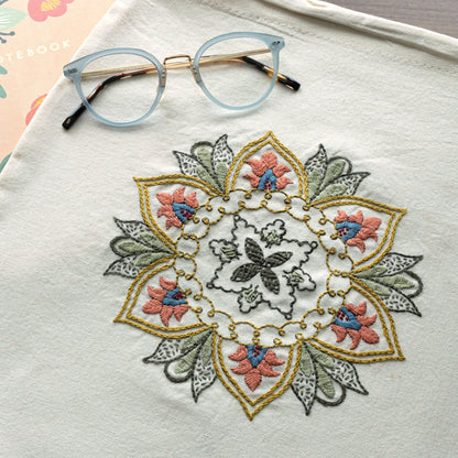 Avlea Folk Embroidery workbag--Thessaly Floral - Kit from Avlea Folk Embroidery
