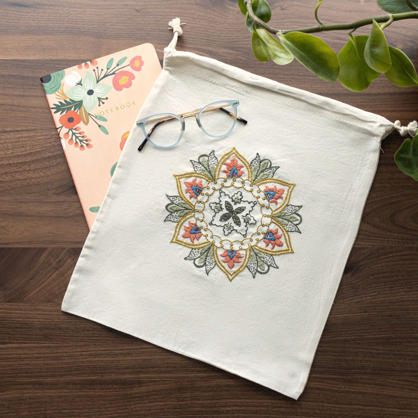 Avlea Folk Embroidery workbag--Thessaly Floral - Kit from Avlea Folk Embroidery
