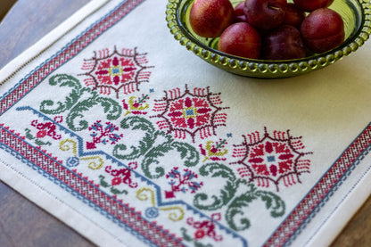 Tuscan Bergamot cross stitch folk embroidery kit