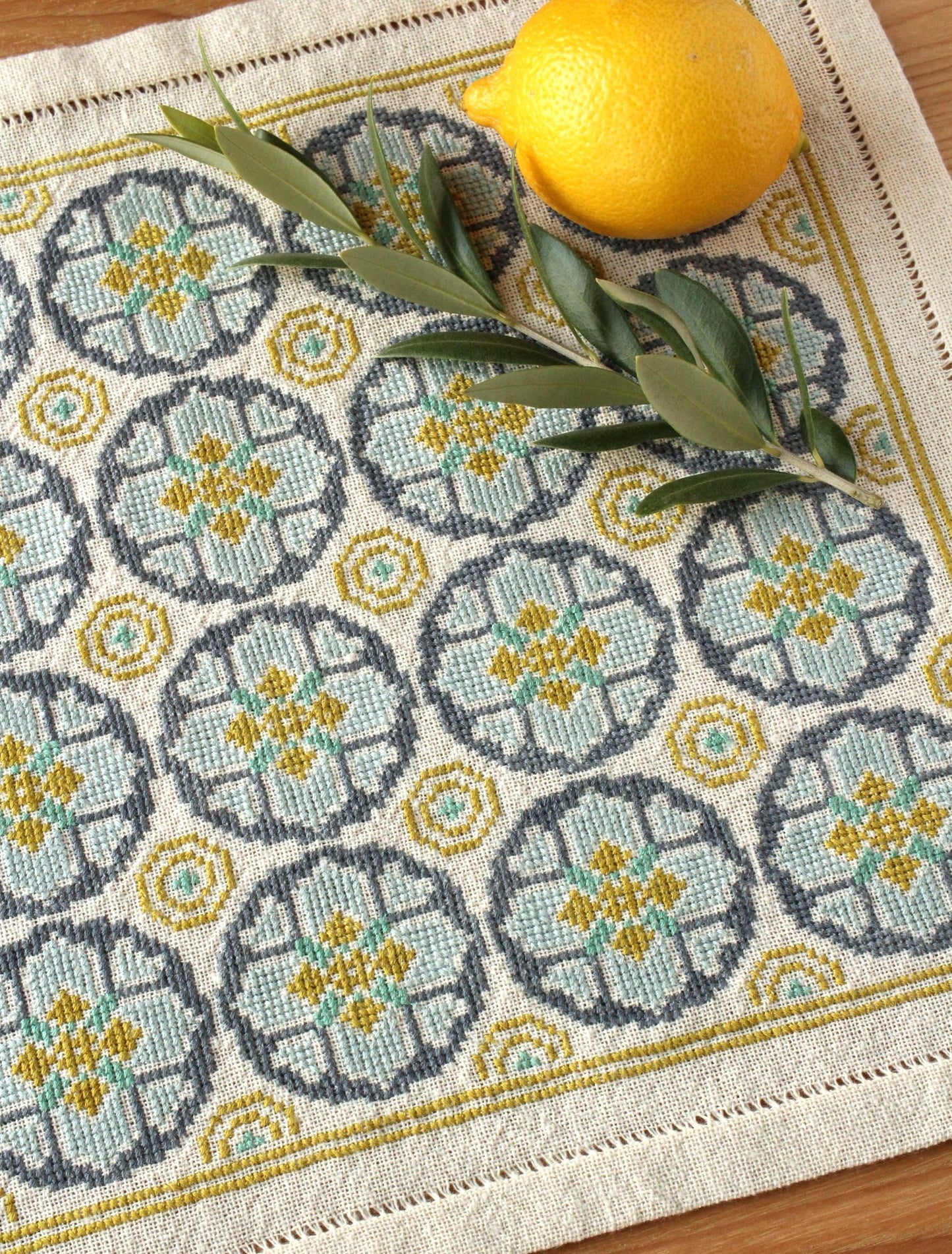 Venetian Coins cross stitch folk embroidery kit