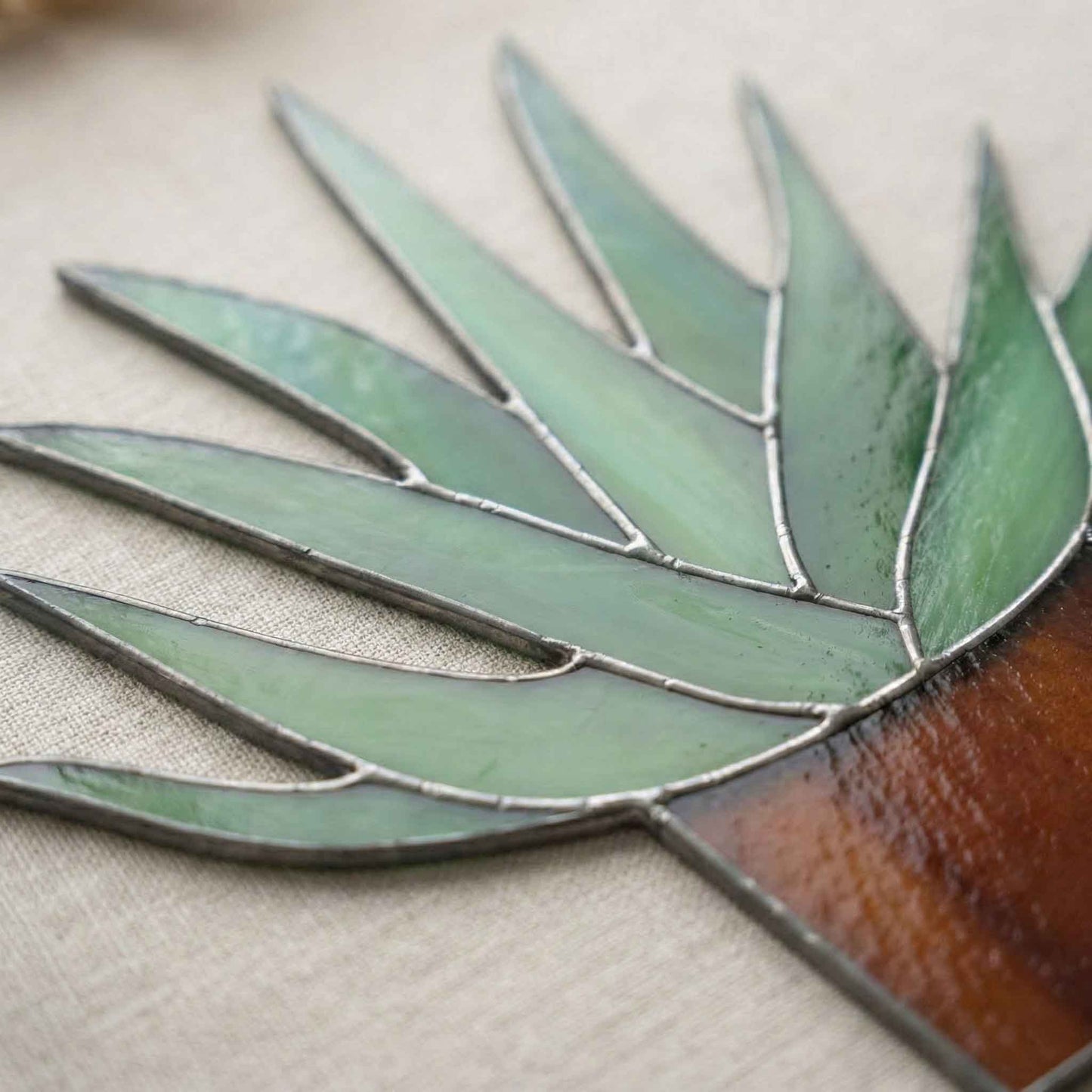 Beginner Aloe Potted Plant Stained Glass Pattern