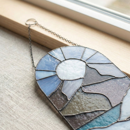 Boho Landscape Stained Glass Pattern