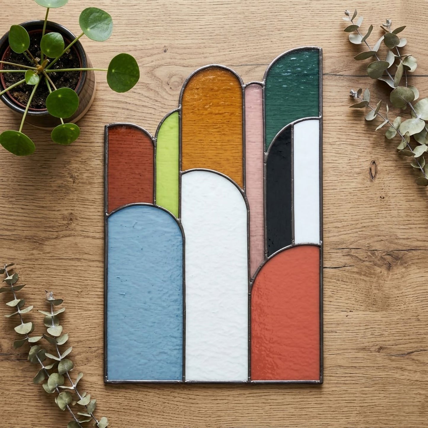 Retro Arches Stained Glass Pattern