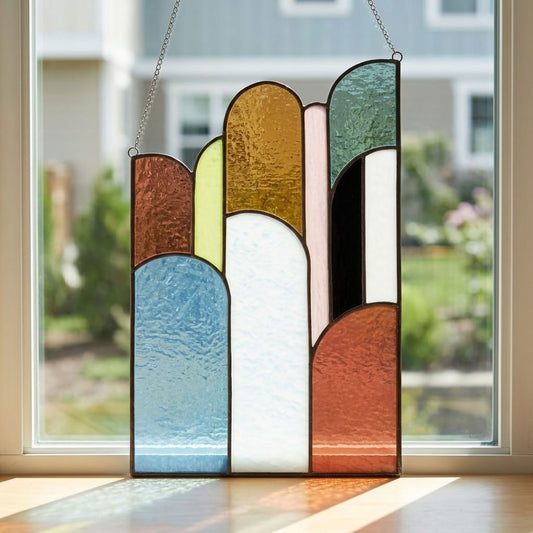 Retro Arches Stained Glass Pattern