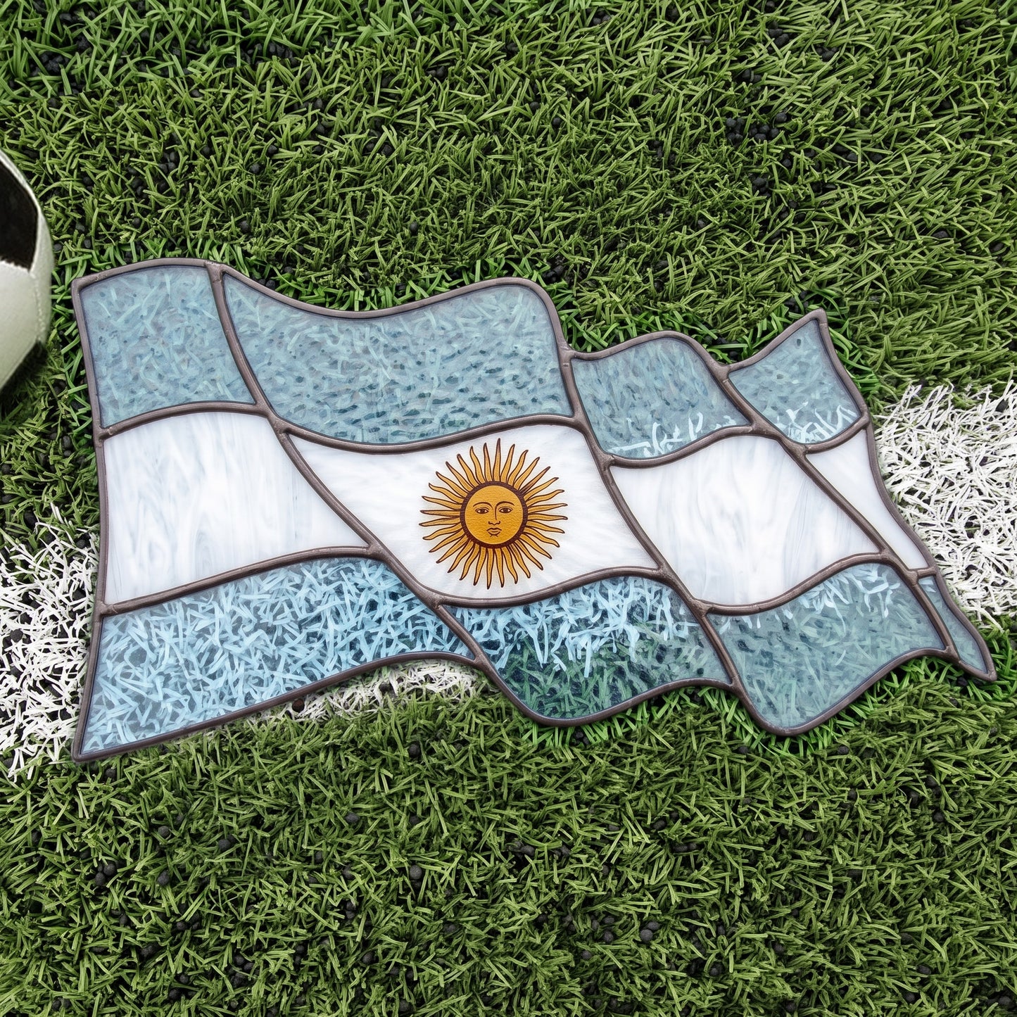 Argentina Flag Stained Glass Pattern: Argentinian Pride Suncatcher Design (PNG, SVG & PDF Digital Download)