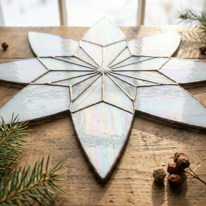 Art Deco Snowflake Stained Glass Pattern