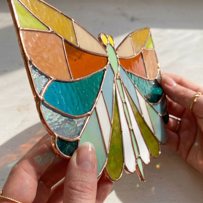 Art Deco Dragonfly Stained Glass Pattern with SVG and PNG