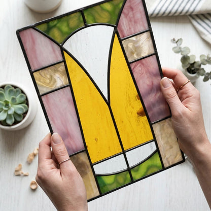 Art Deco Stained Glass Panel Pattern
