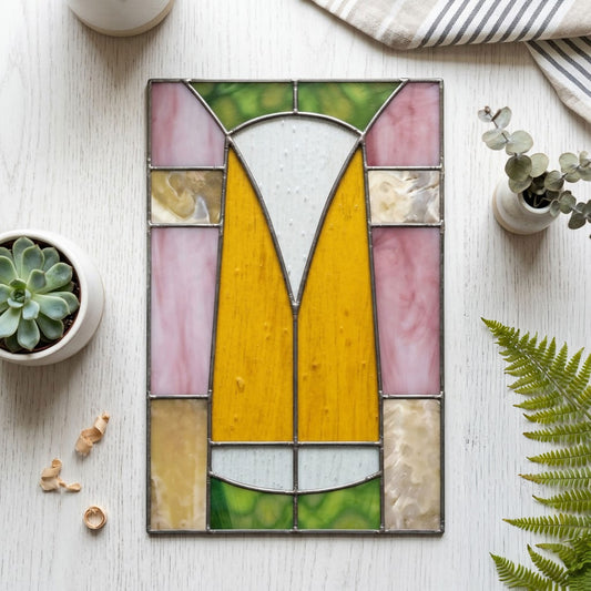 Art Deco Stained Glass Panel Pattern