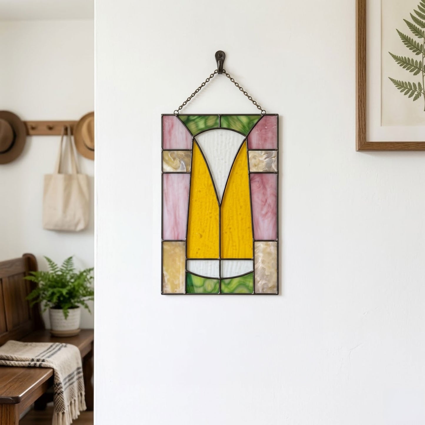 Art Deco Stained Glass Panel Pattern