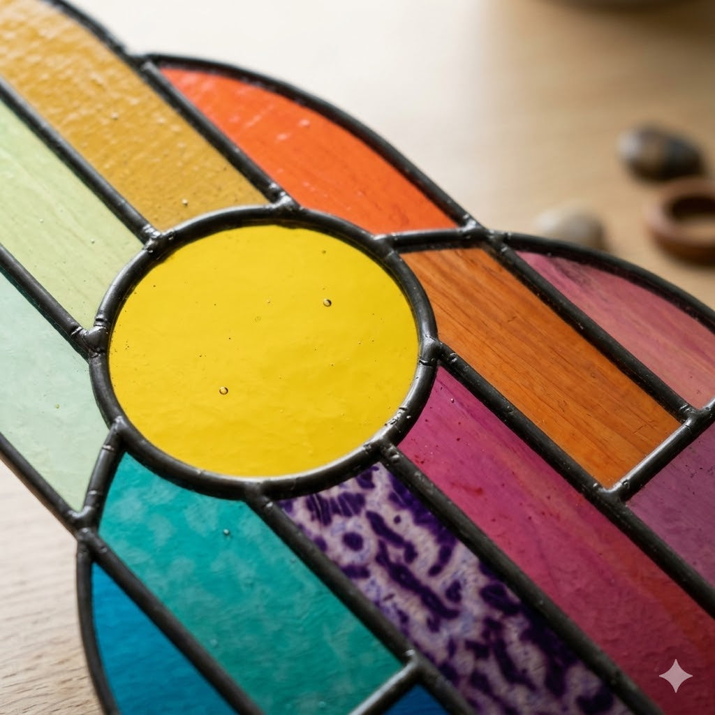 Art Deco Rainbow Stained Glass Pattern