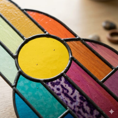 Art Deco Rainbow Stained Glass Pattern