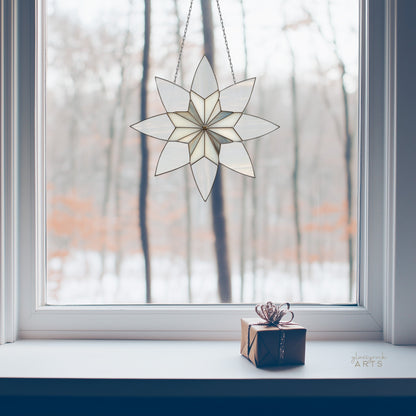 Art Deco Snowflake Stained Glass Pattern