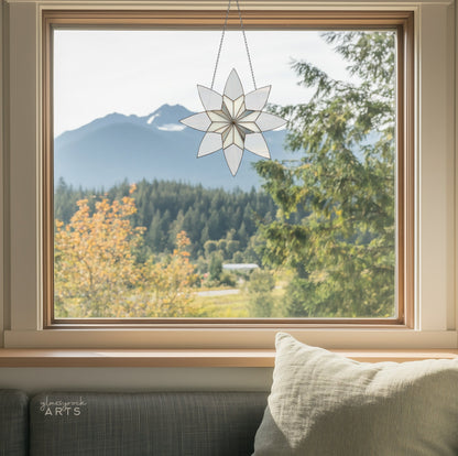 Art Deco Snowflake Stained Glass Pattern