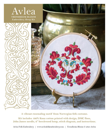 Trondheim Bloom embroidery hoop kit