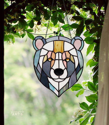 A picture of the Sweet Bear Stained Glass Pattern from GlassyRock Arts. 