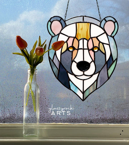 A picture of the Sweet Bear Stained Glass Pattern from GlassyRock Arts. 