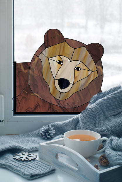 Big Bear Buddy Stained Glass Pattern