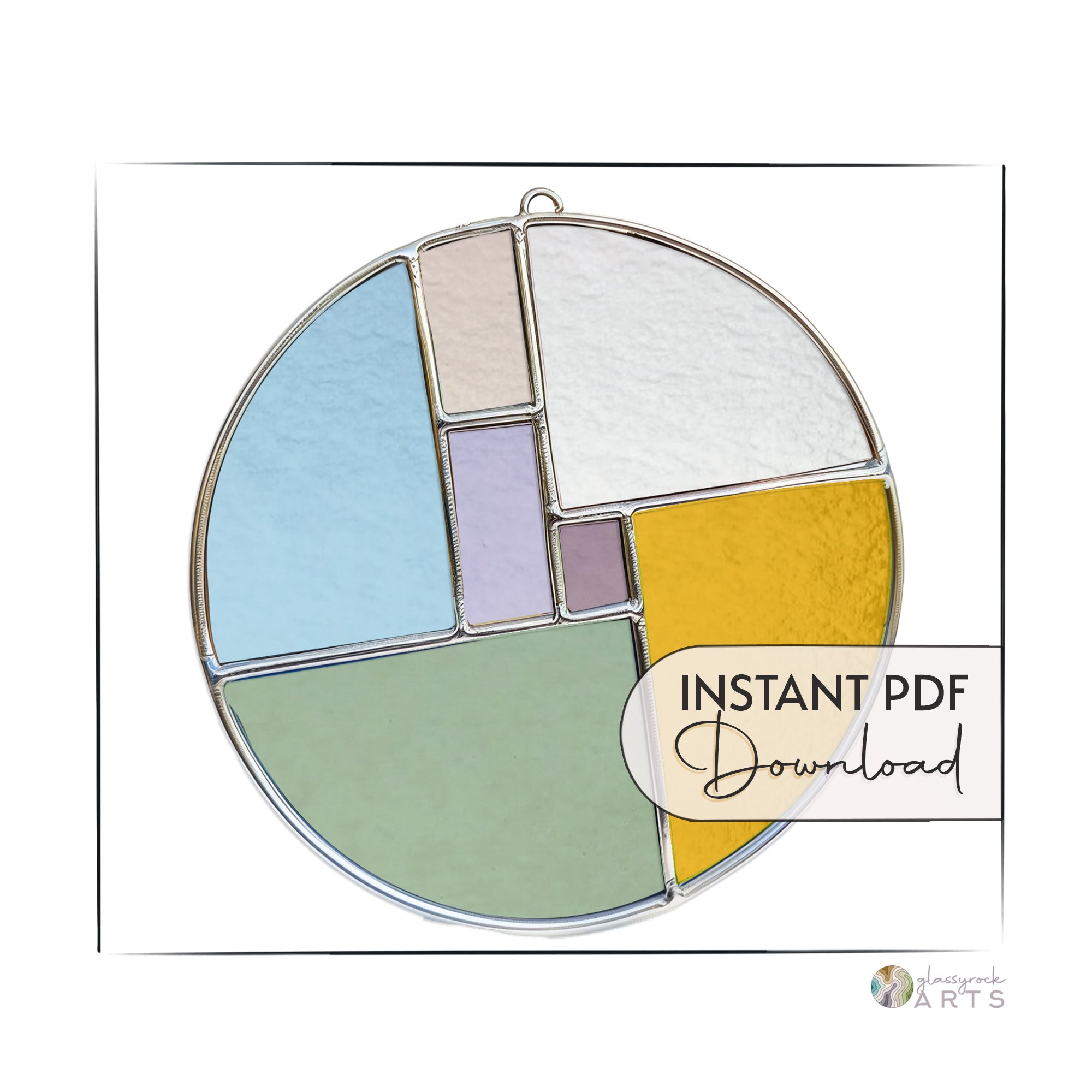 Round Stained Glass Pattern for Beginners – GlassyRock Arts