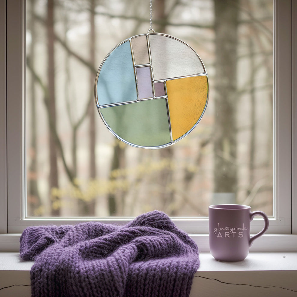 Round Stained Glass Pattern for Beginners - GlassyRock Arts