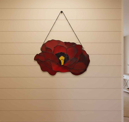 Big Flora Giant Stained Glass Poppy Pattern PDF & PNG
