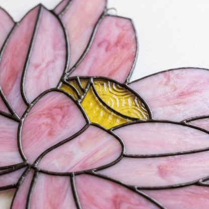 Big Flora Stained Glass Lotus Pattern PDF & PNG