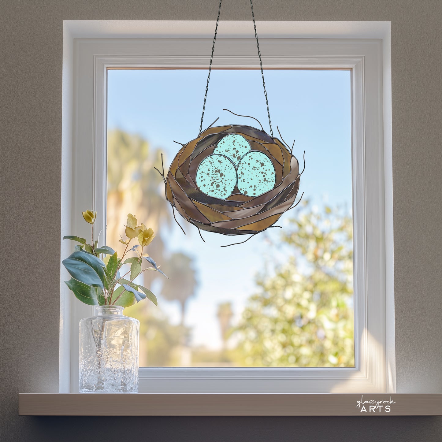 Bird's Nest Stained Glass Pattern