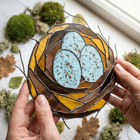 Bird's Nest Stained Glass Pattern