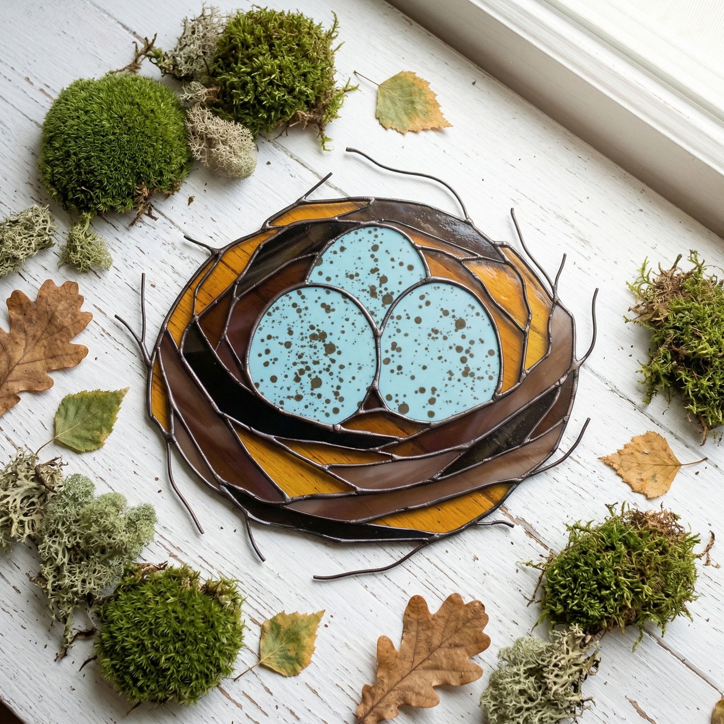 Bird's Nest Stained Glass Pattern