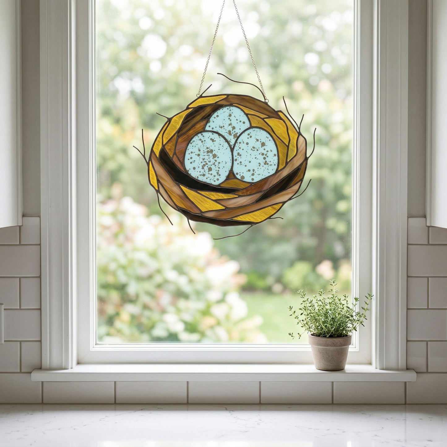 Bird's Nest Stained Glass Pattern