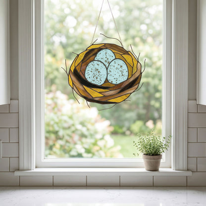 Bird's Nest Stained Glass Pattern