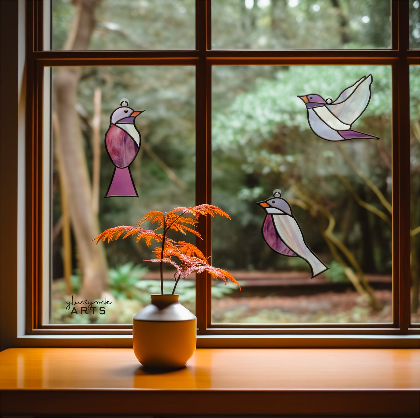 Stained Glass Birds Pattern Pack