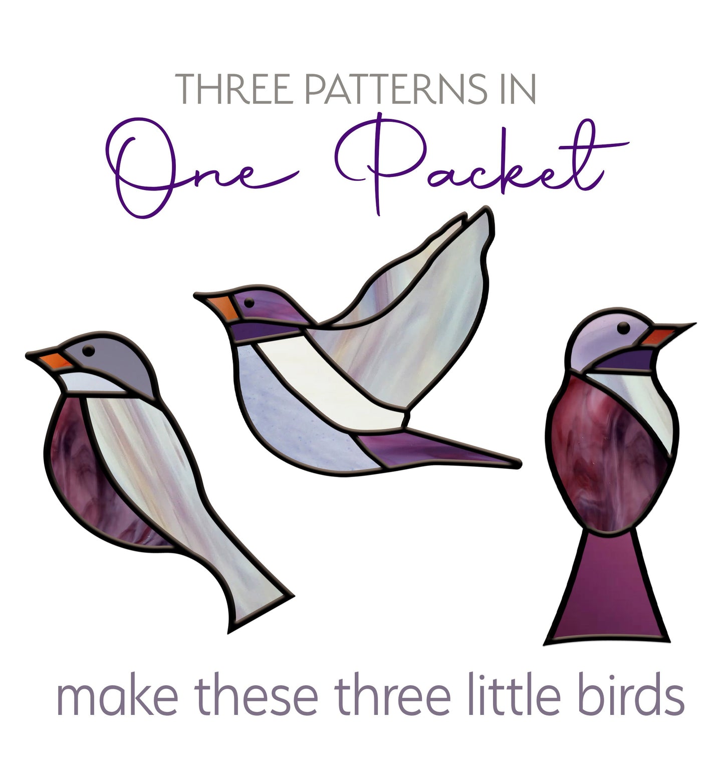 Stained Glass Birds Pattern Pack